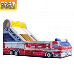 Fire Truck Inflatable Slide